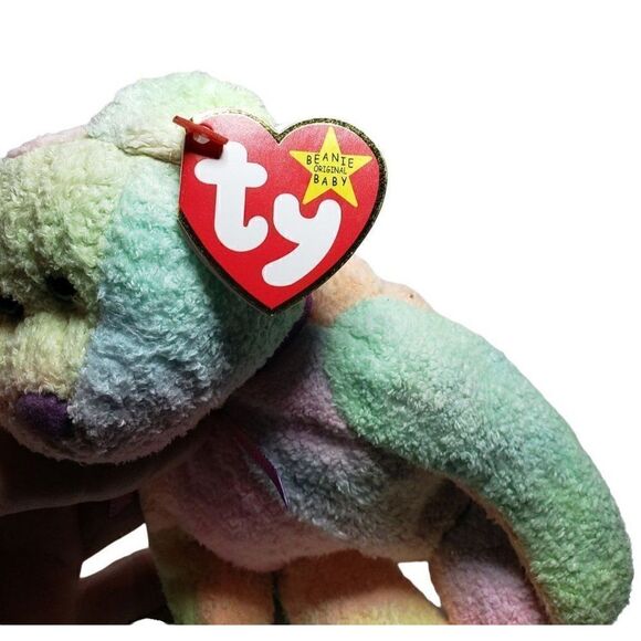 Ty Beanie Babies GROOVY 1999 Retired Bear Rainbow Color Stuffed 9" Plush - Picture 5 of 8